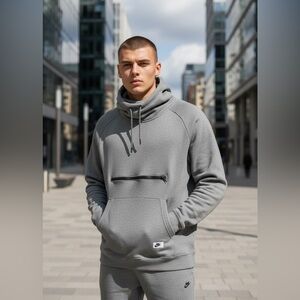 Nike Heather Gray turtleneck Pullover